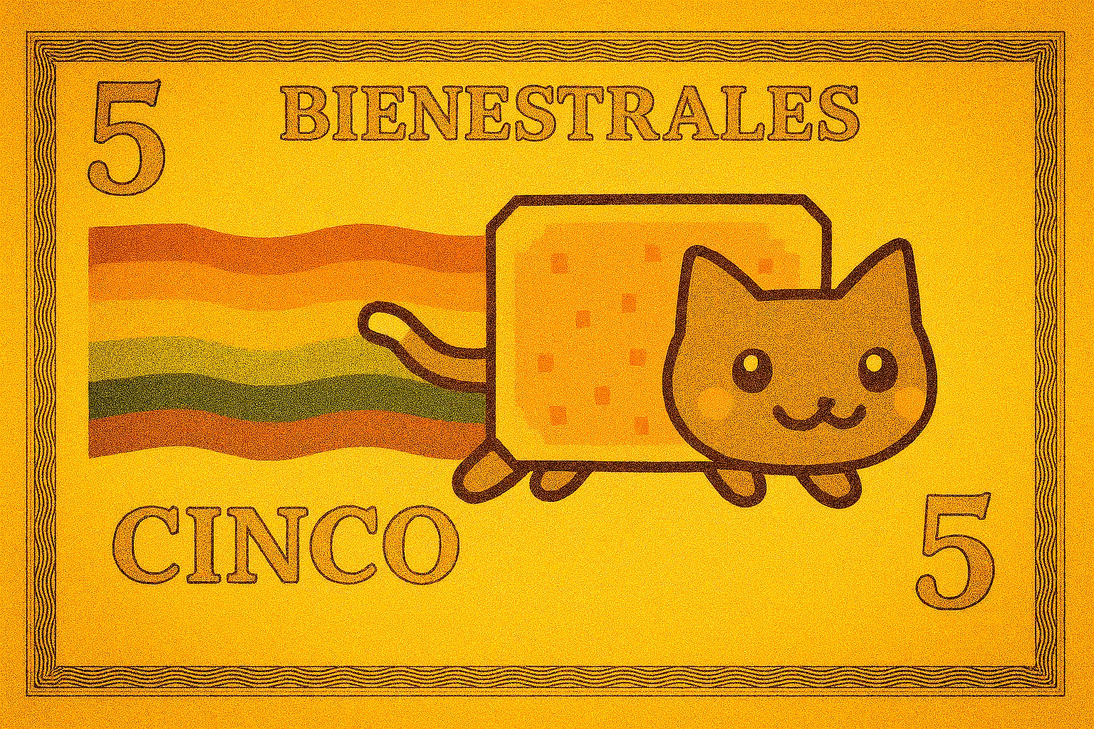 Bienestrales Mexican Art Money 5 Pesos