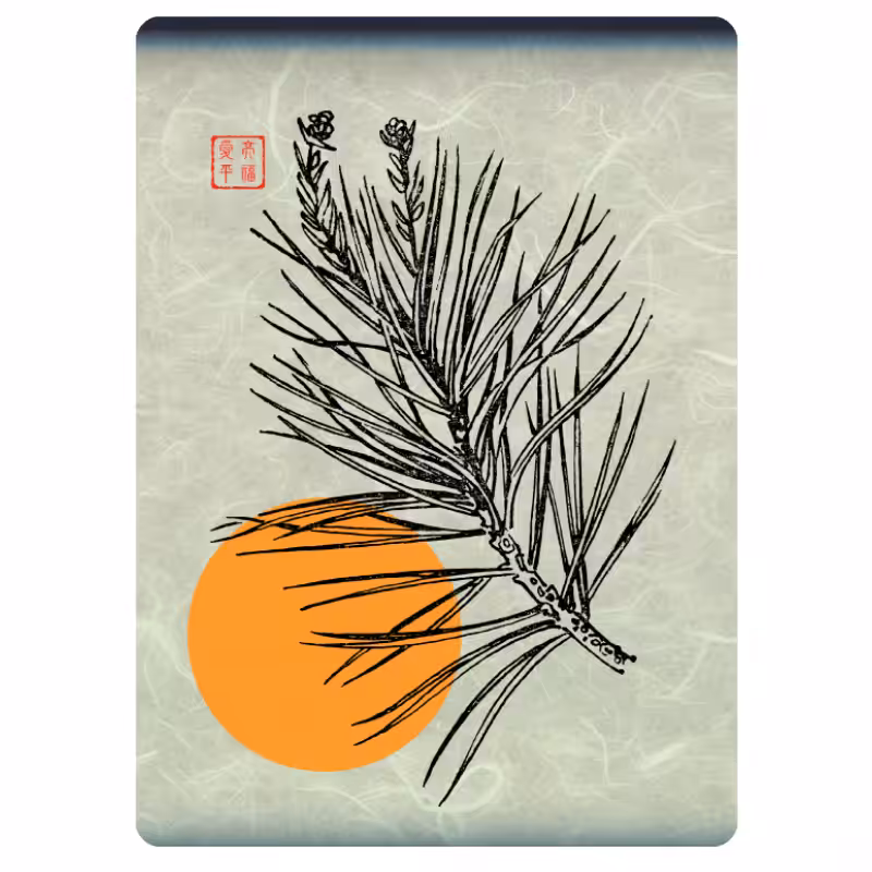 Zen flower card #22