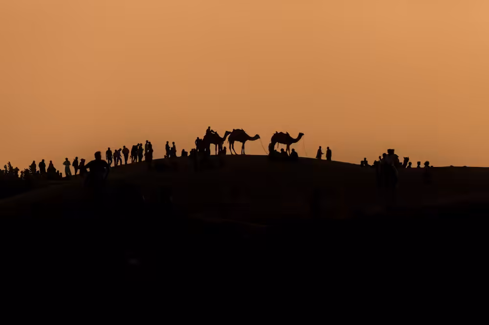 Sam Sand Dunes Desert, Jaisalmer, Rajasthan, India