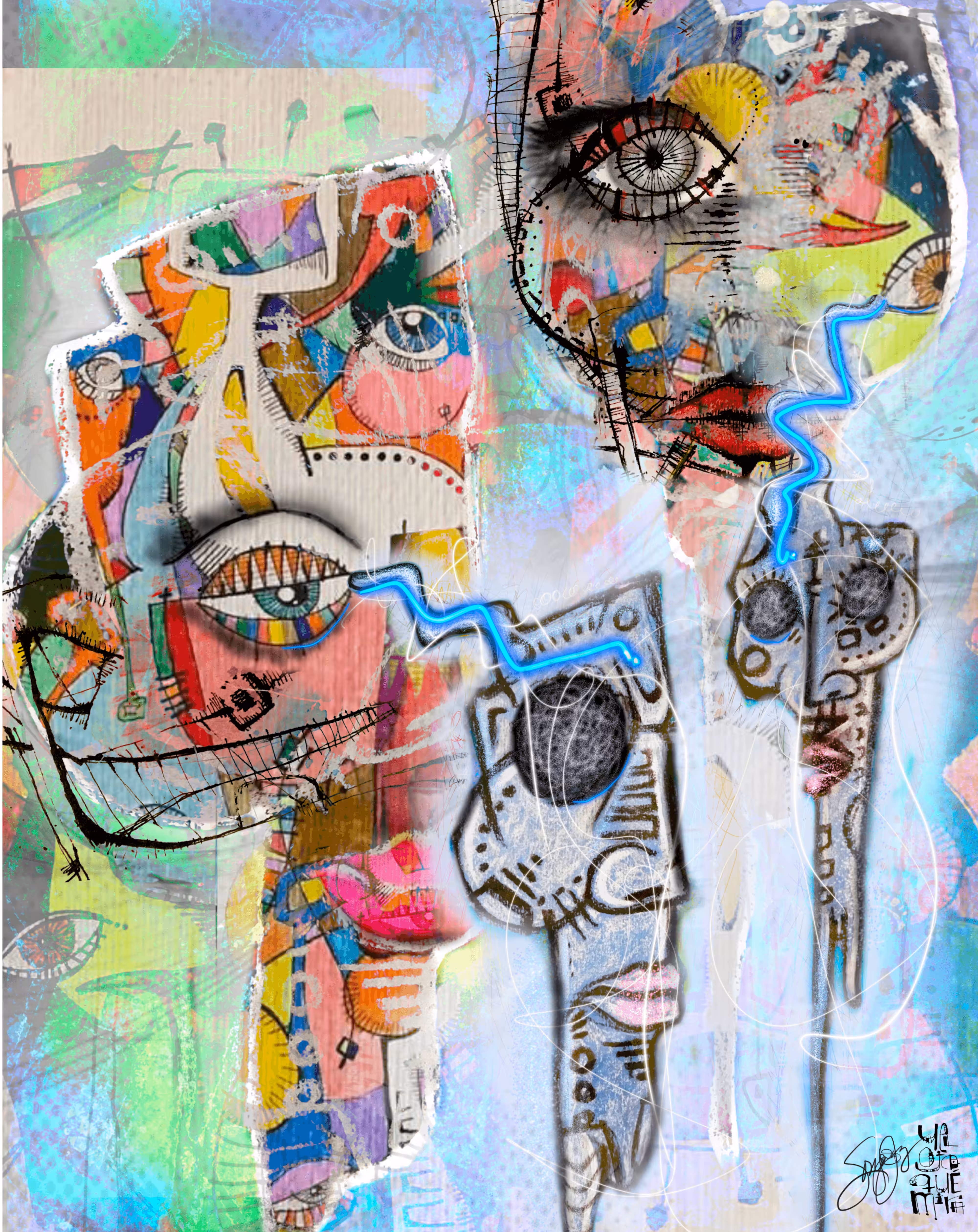 "Projections of Truth" 1/1 (Ancient Friends Collaboration: seeking_sonja & ...y el ojo qué mira)