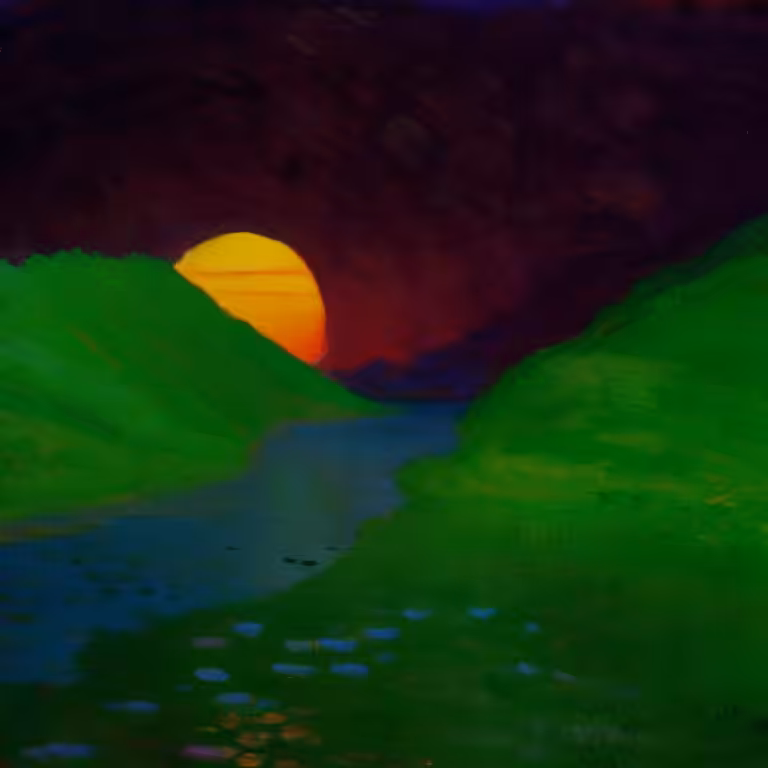 a peaceful sunset