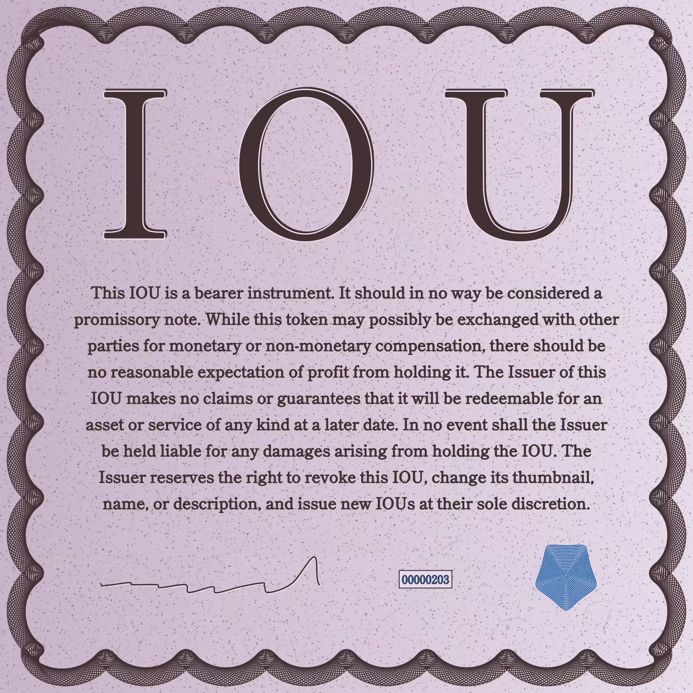 IOU #203