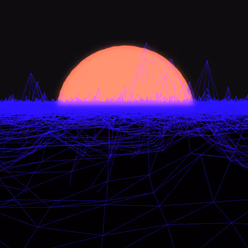 Generative Retrowave Field #16