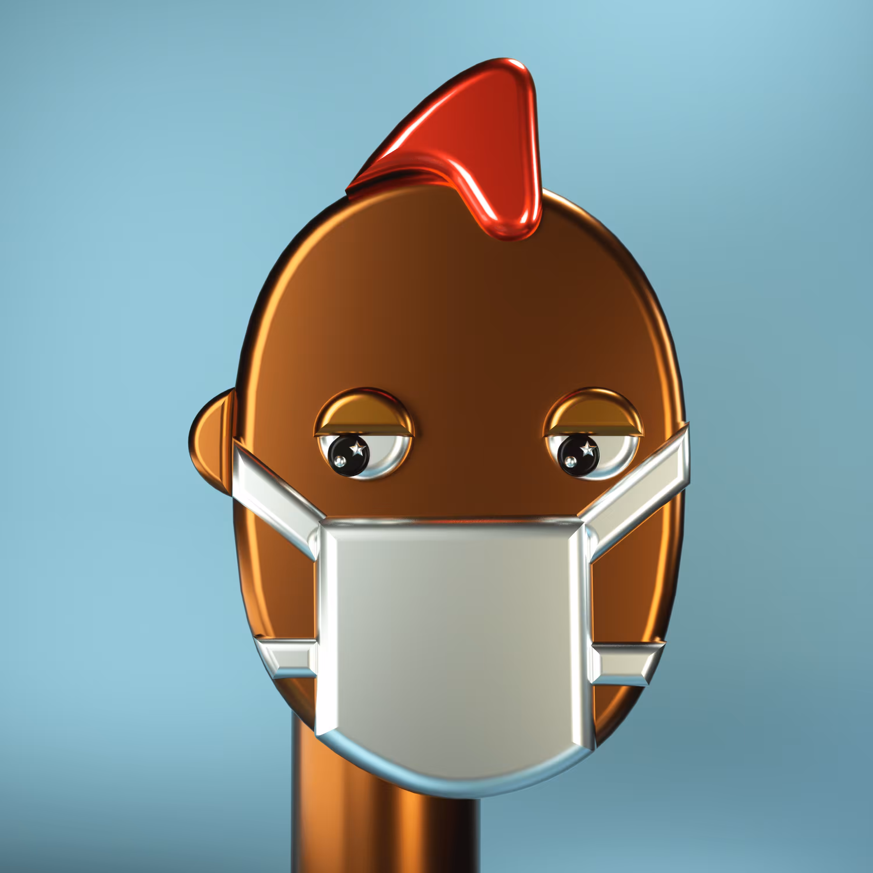 3D Chrome Punks: 3D Chrome Punk #0988