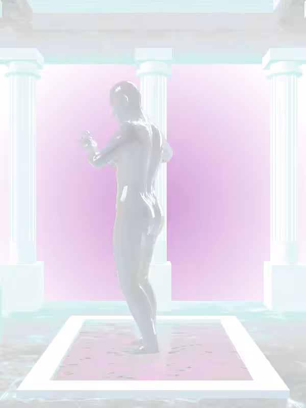 HeavenComputer: The Fragmented Robotic Midnight Gloss Woman #3121