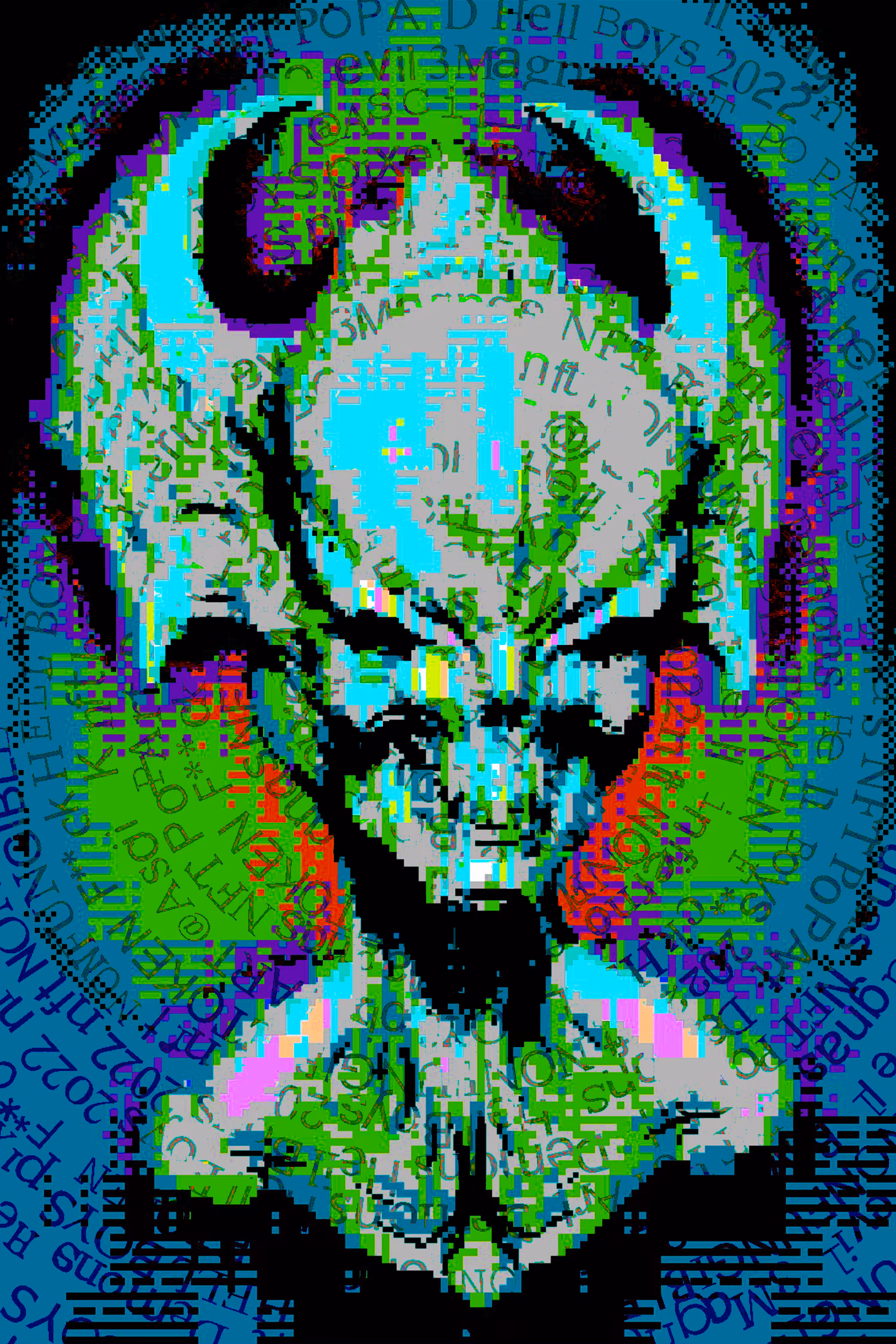 HellBoys Series ASCII and Pixel Demons and Monsters - Hell Boy #3. v.6.6.6