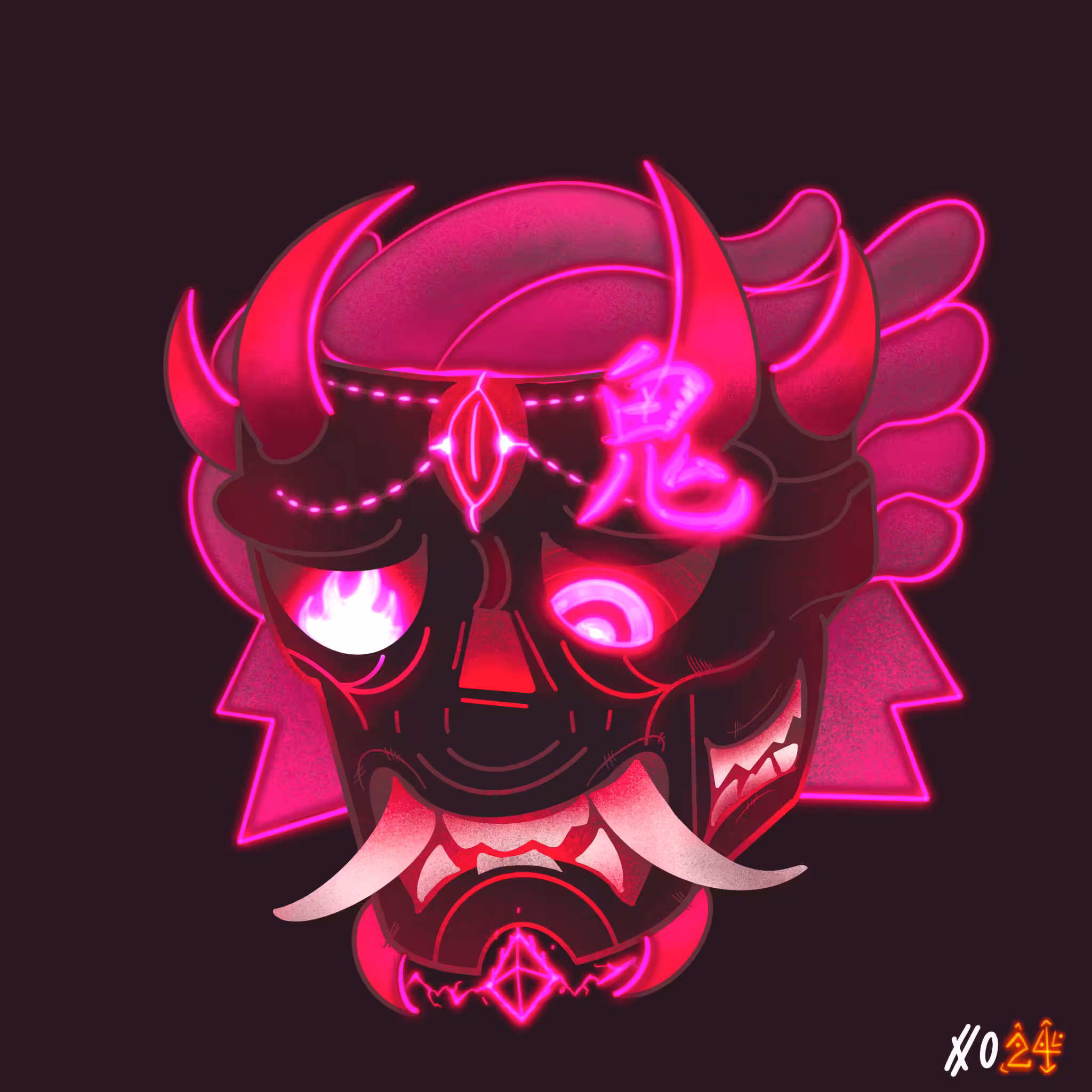 Crypto Skull #24 :Oni ether skull