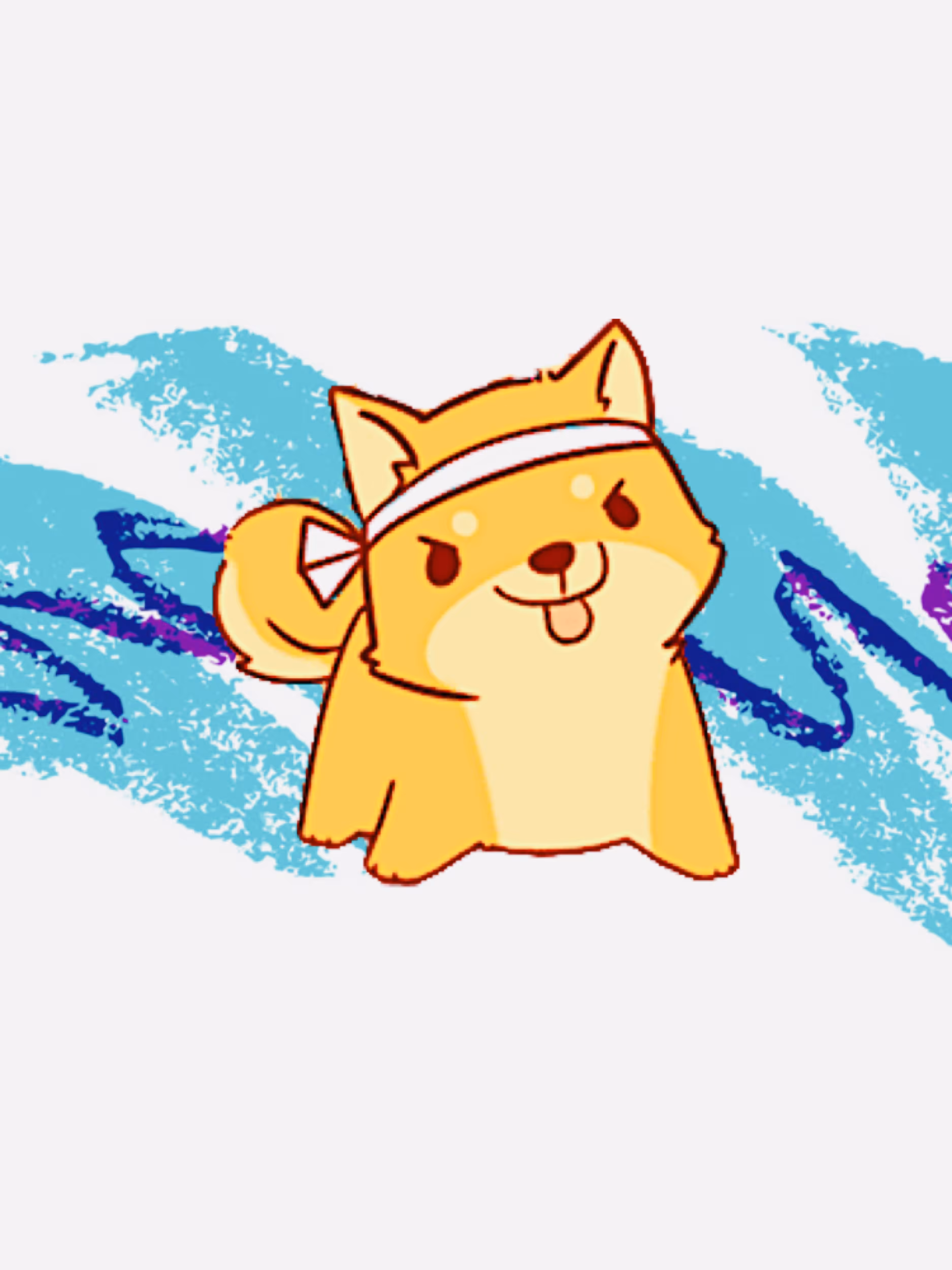 Vintage canvas Karate Doge
