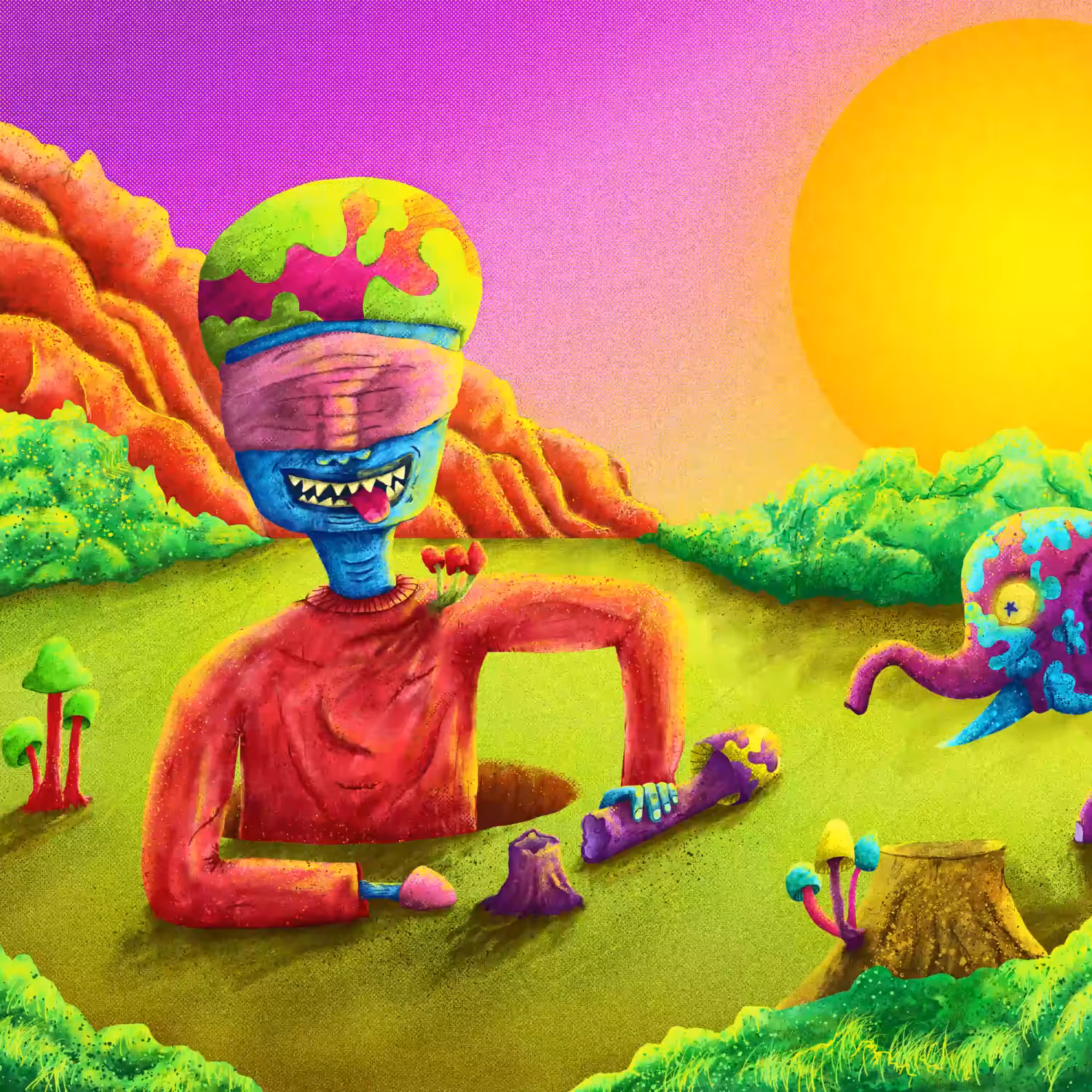 GOGO LIKES ALL MUSHROOMS