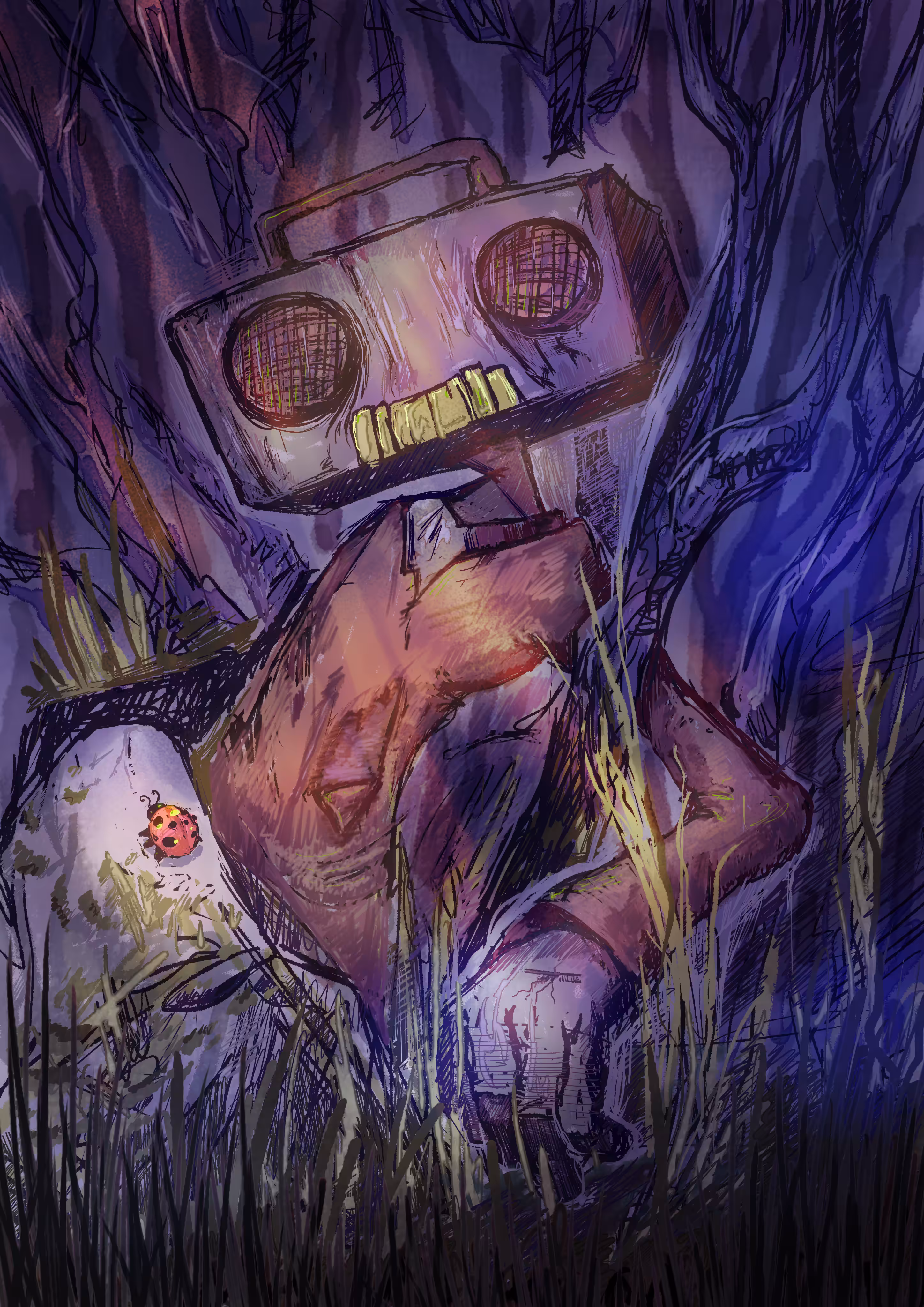 Radio head and the ladybug