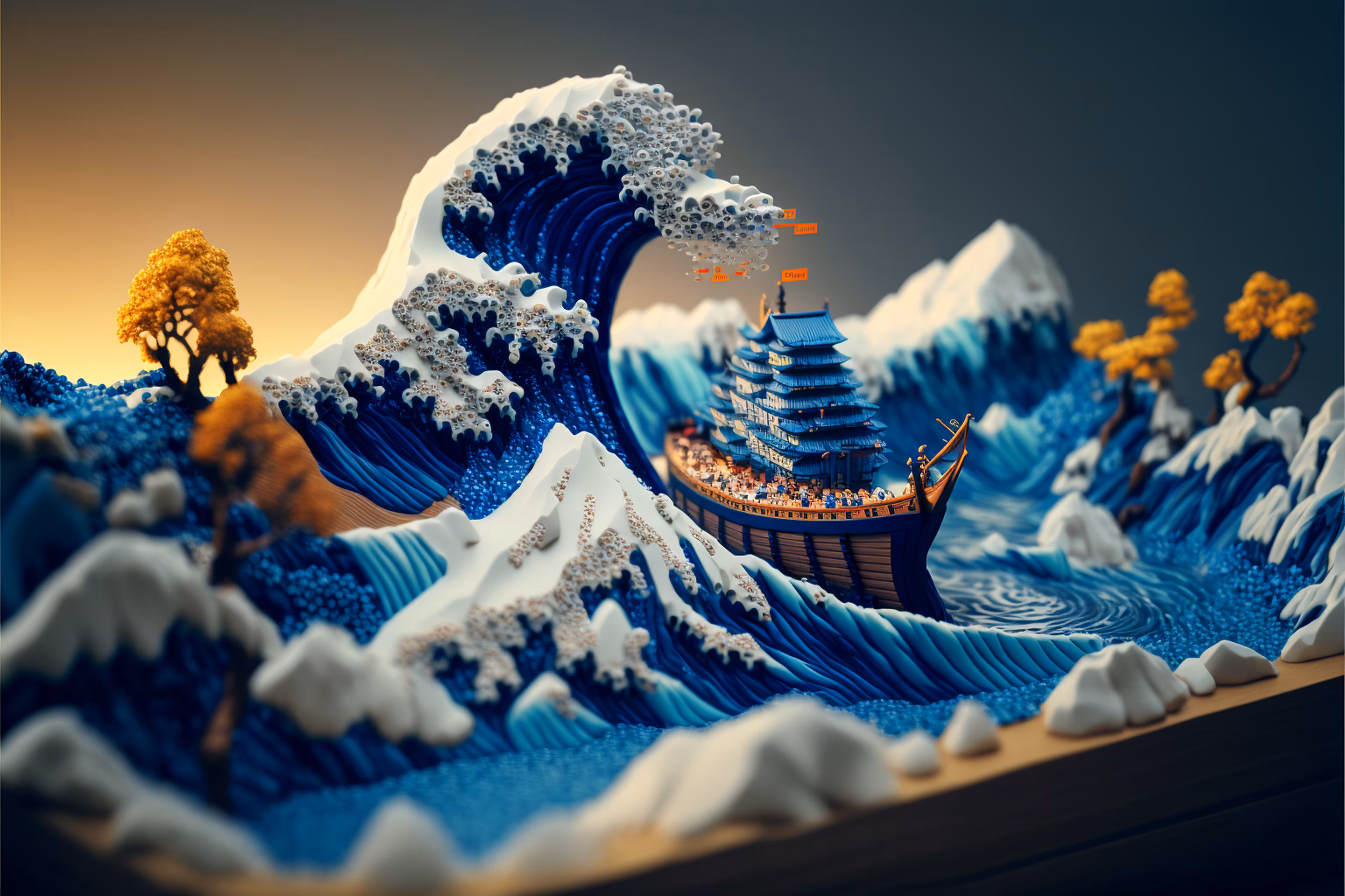 Dioramas - The Great Wave : 26