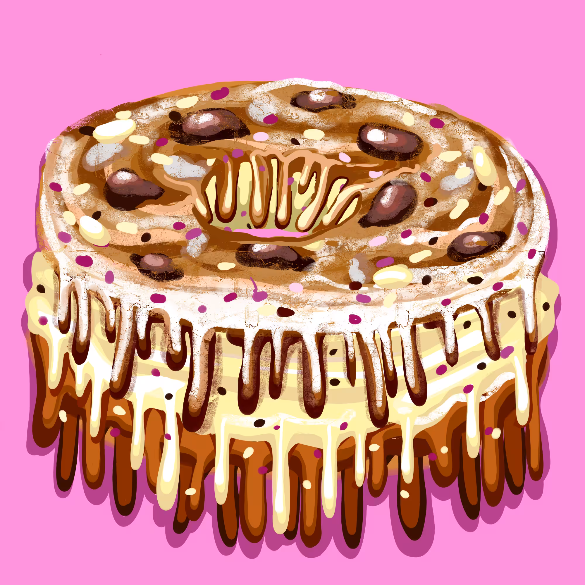 Drip Sweets 18, chocolate chip donut