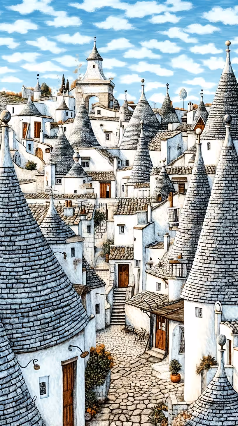 Happy Towns, Alberobello,  Italy 