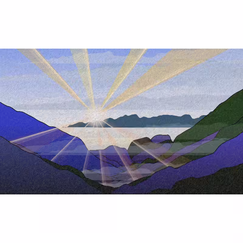 Sunrise over a Mountain Lake #8