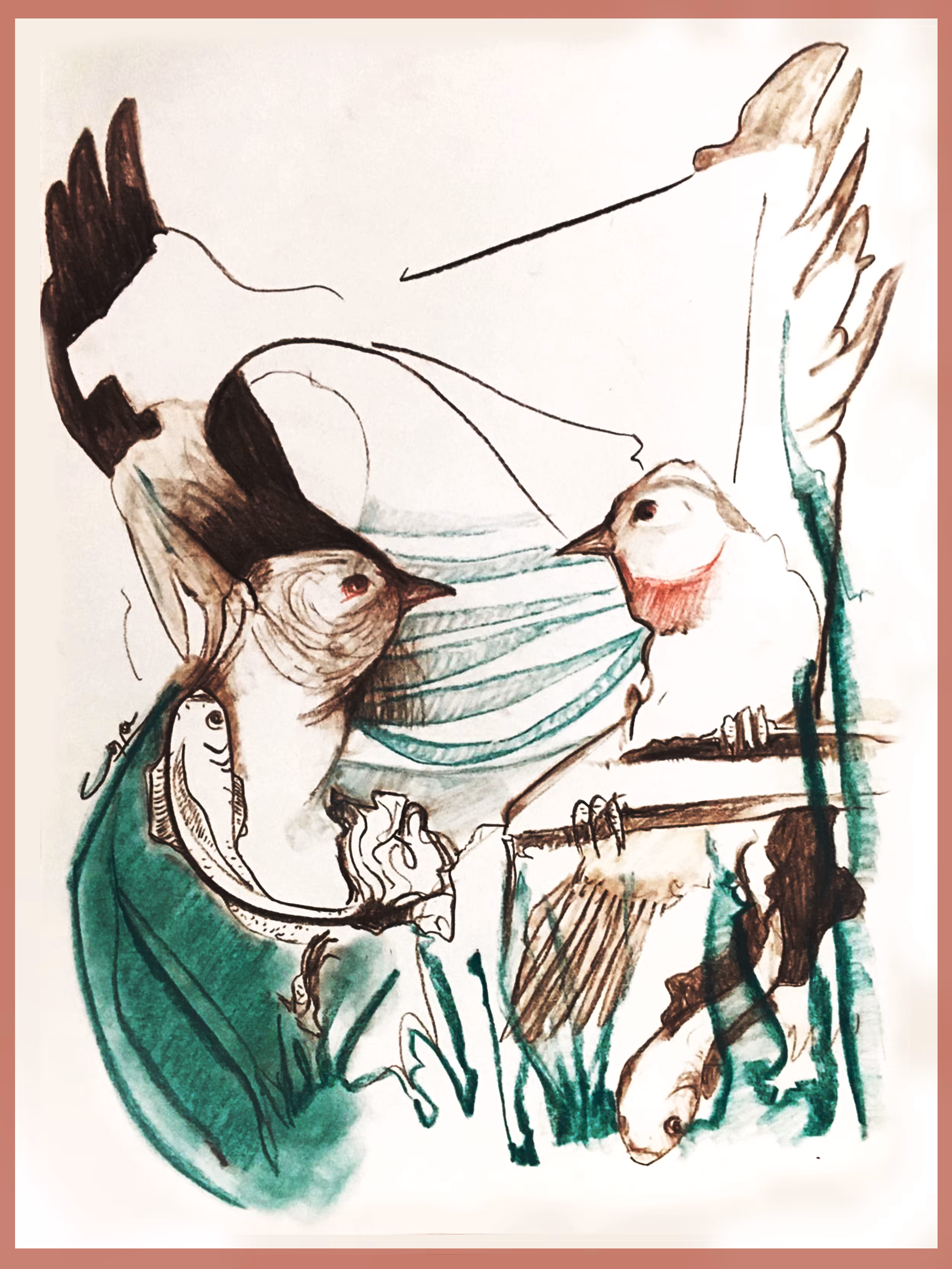 Epu Uñvm | Dos aves | Two birds | Deux oiseaux