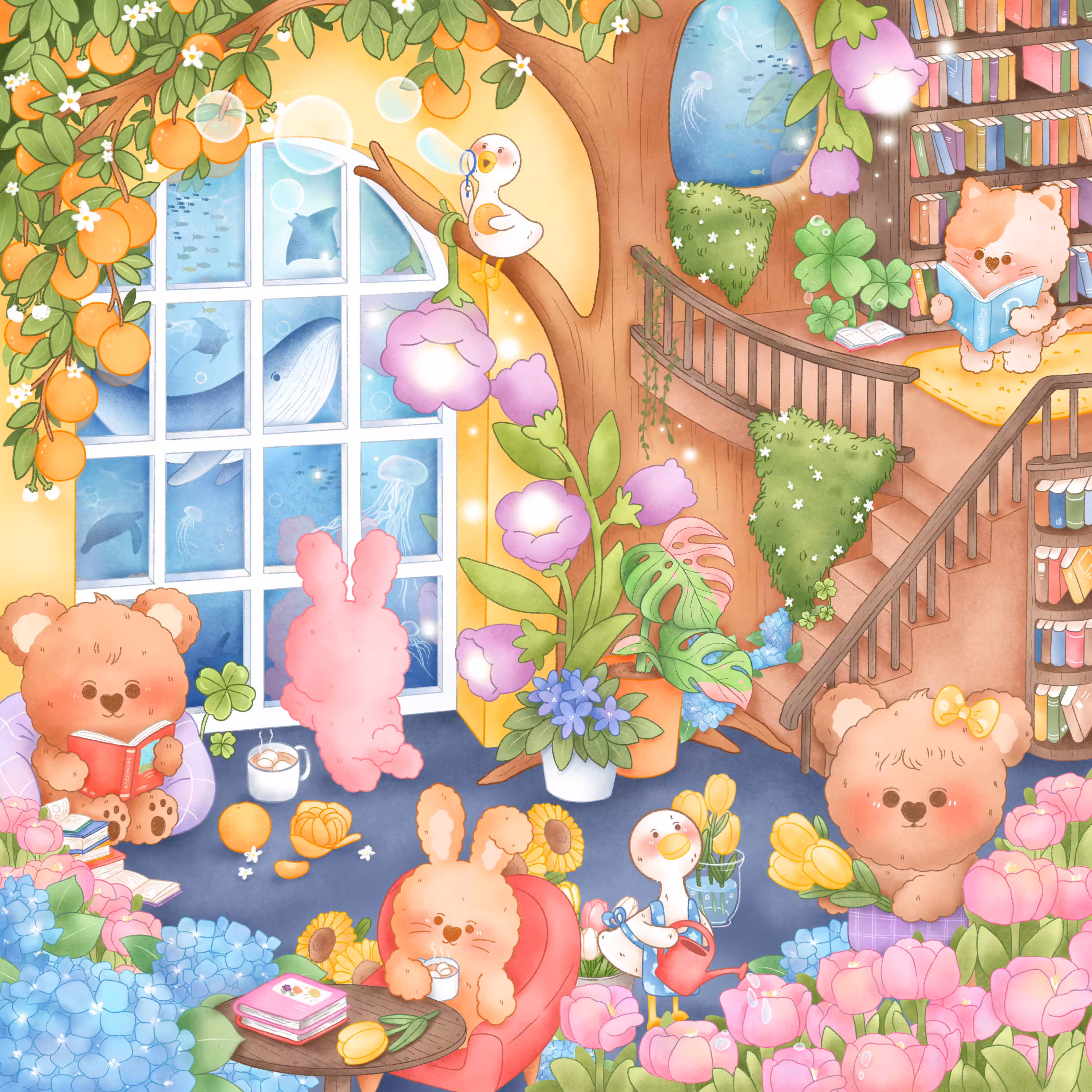 Peaceful bliss in the Undersea Library