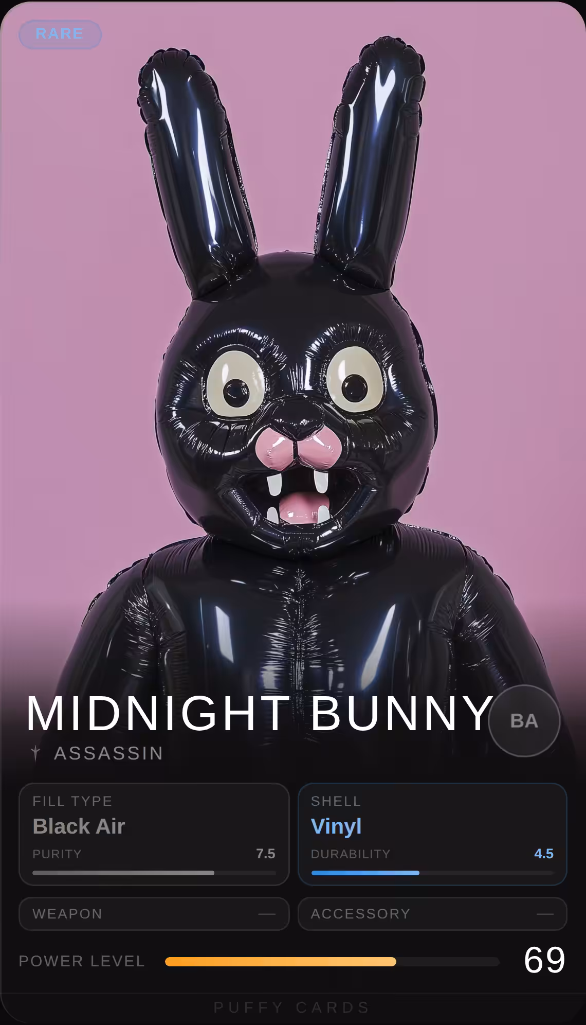 Puffy Cards: Midnight Bunny