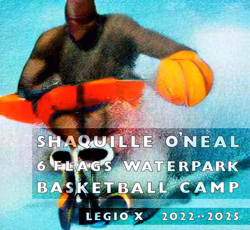 SHAQUILLE O'NEAL SIX FLAGS WATERPARK BASKETBALL CAMP