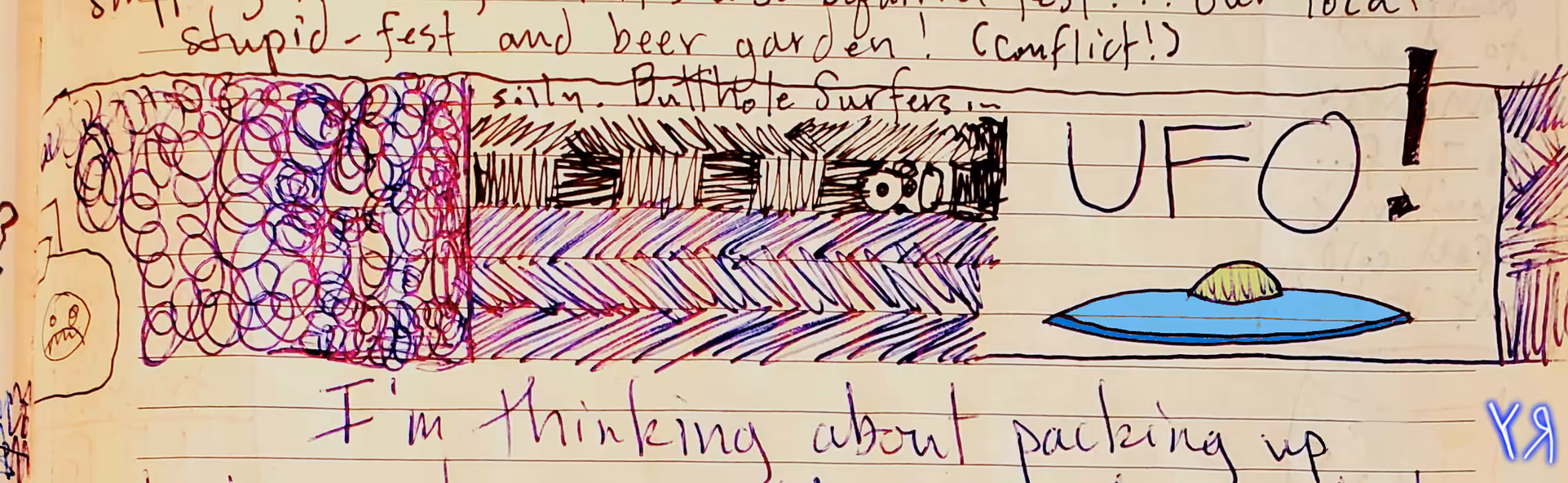 "UFO (I'm Thinking About Packing Up)" by Richard F. Yates (Holy Fool)