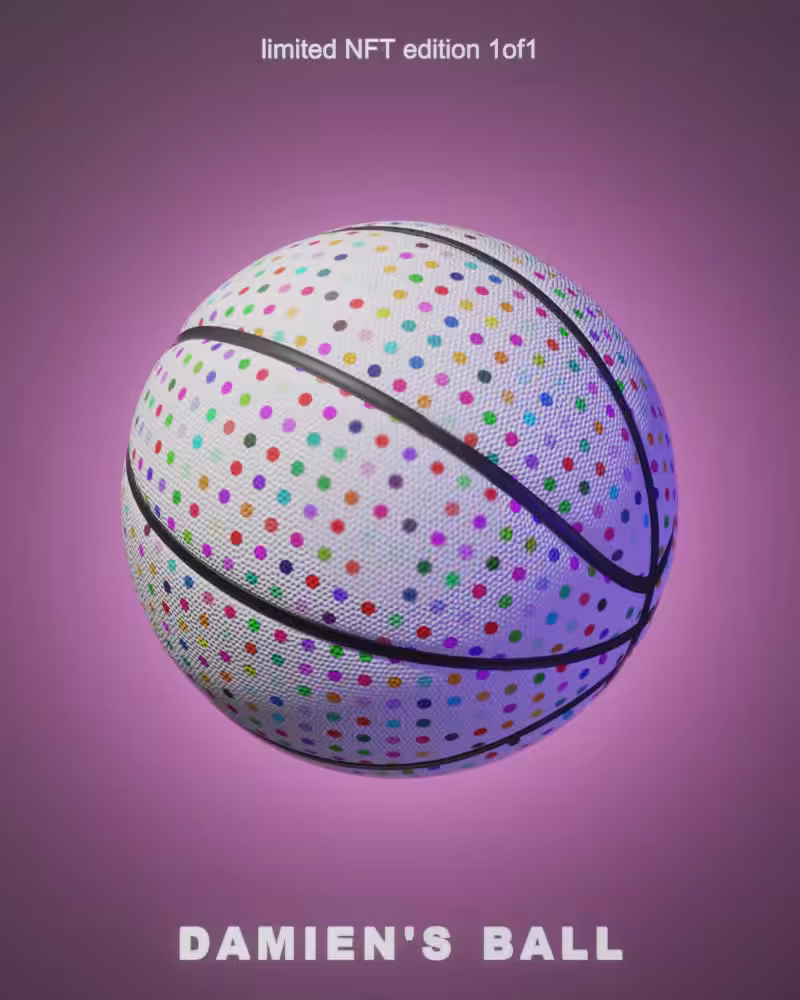 Digital Basketballs - NFT #19 "DAMIEN'S BALL"