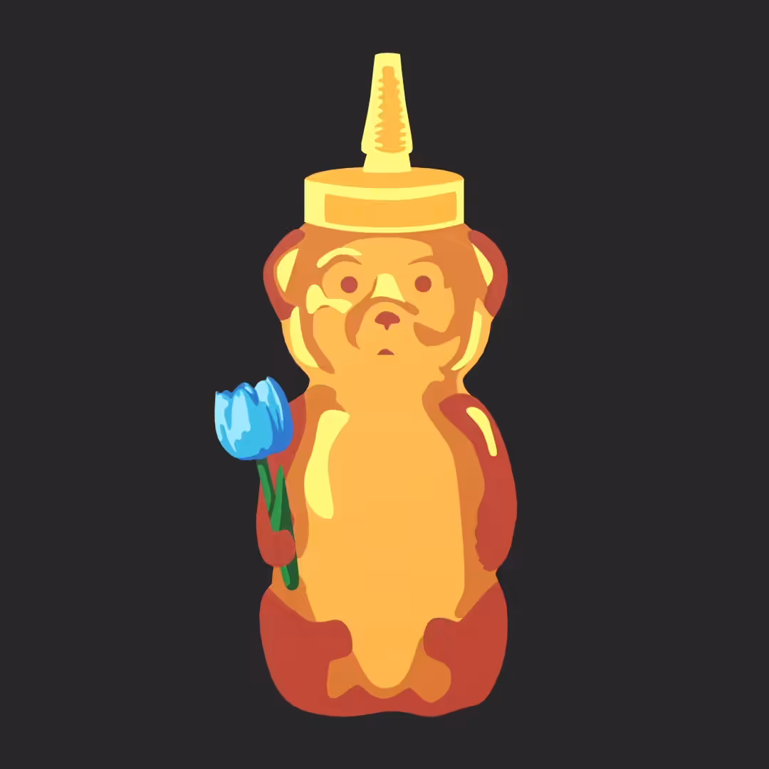 Blue Tulip Bear