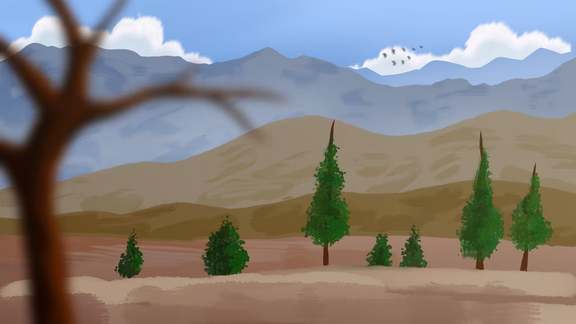 Art Of Abolfazl : a mountain landscape 