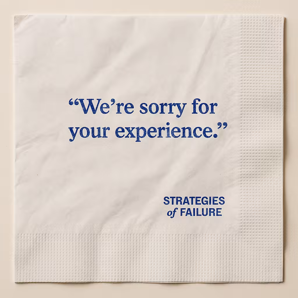 Apology Napkin™ (Open Edition)