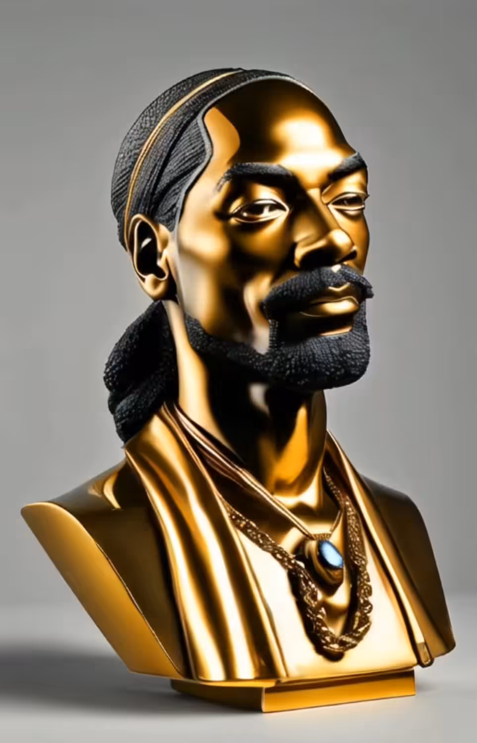 Snoop Dogg, NFT King - Gold Bust Sculpture  
