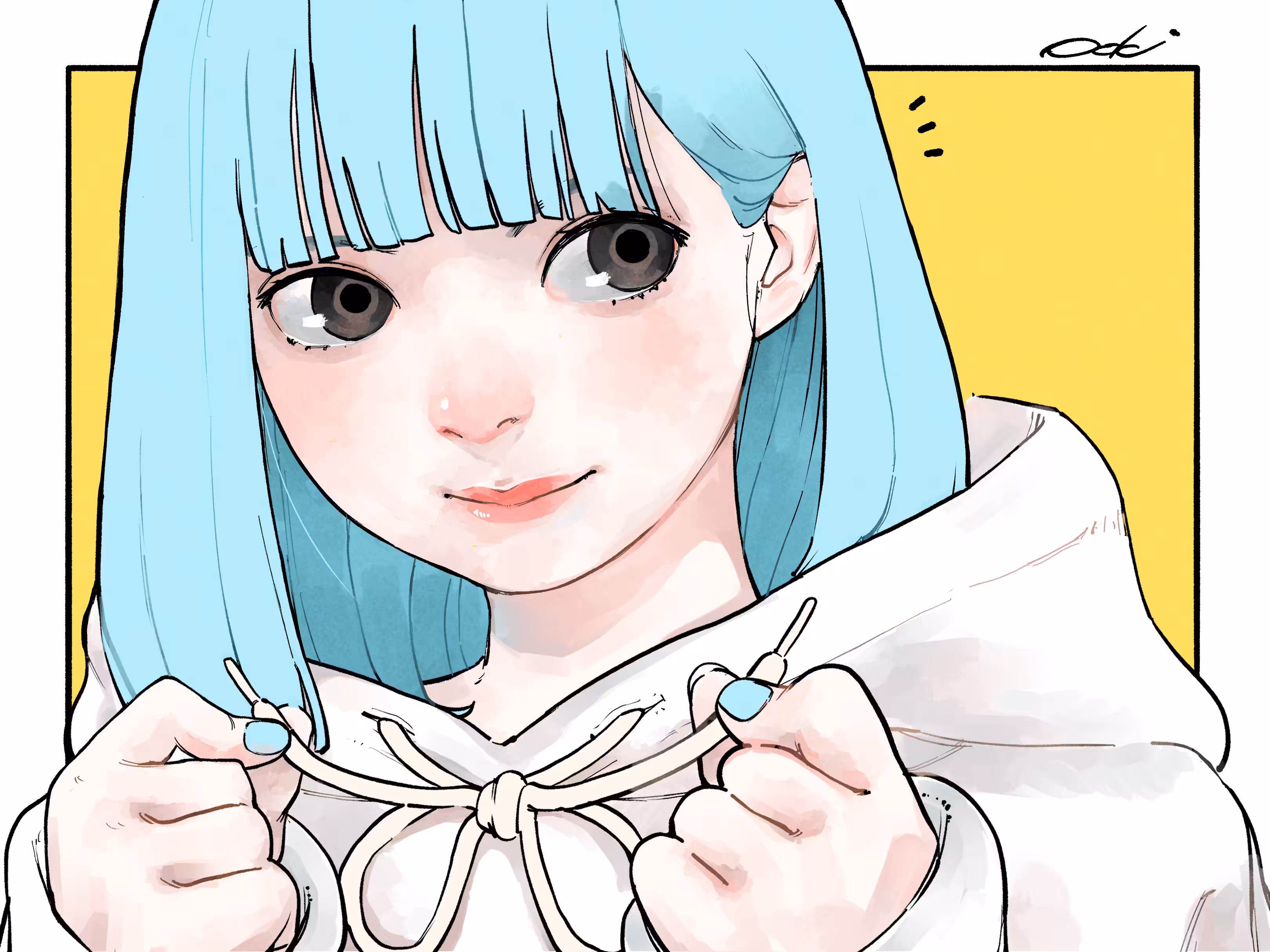 Bule hair girl 