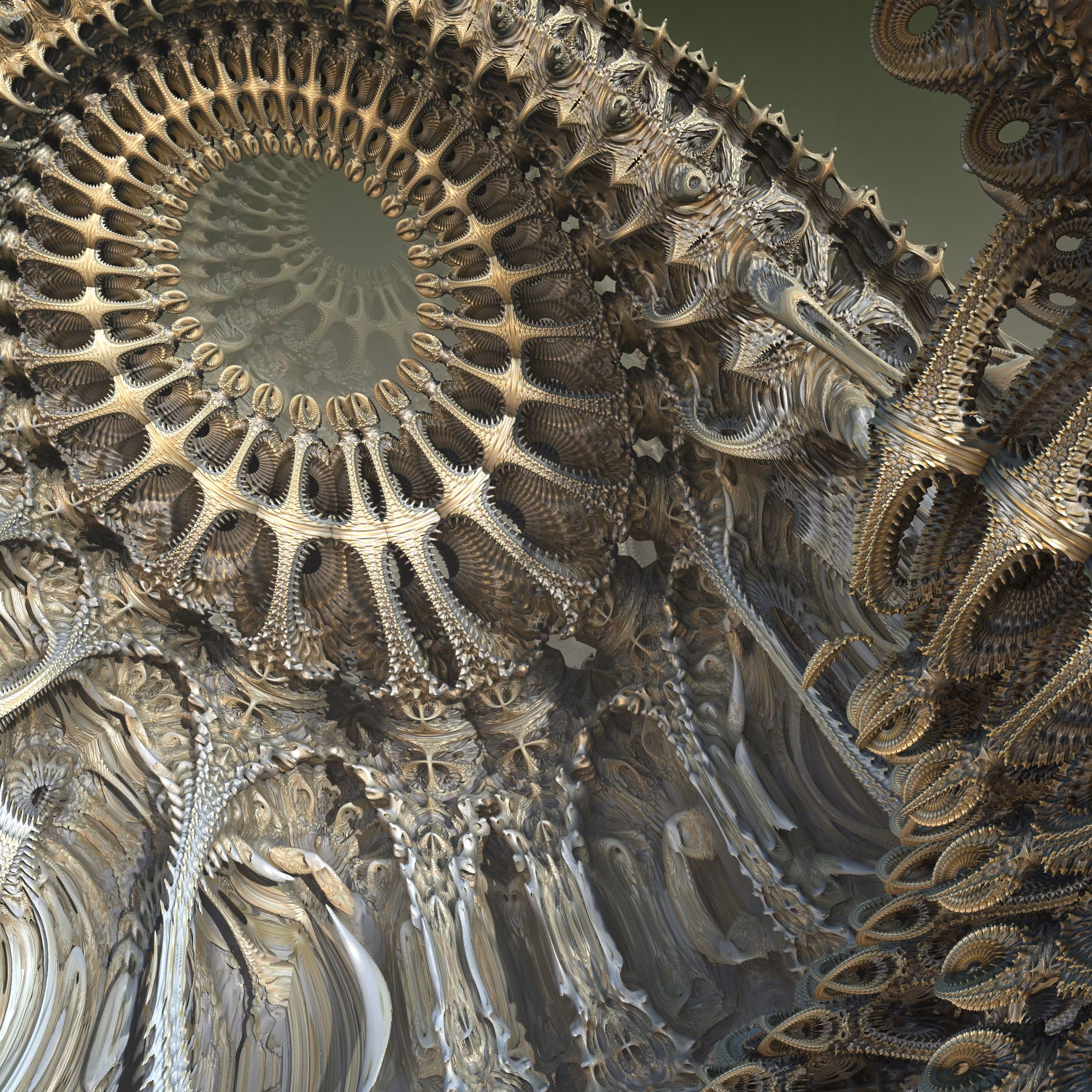 Series "Biomechanical fractal structure". #002