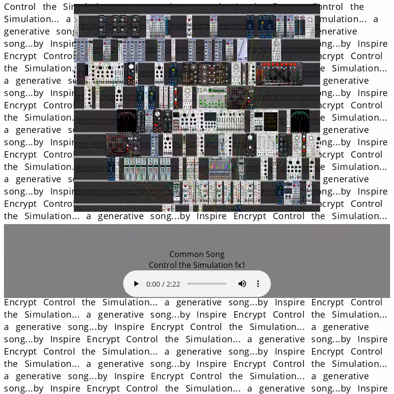Control the Simulation generative music #11