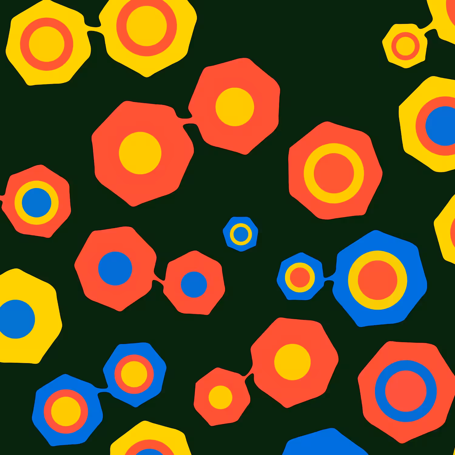 Geometric colorful shapes (Free edition) #72