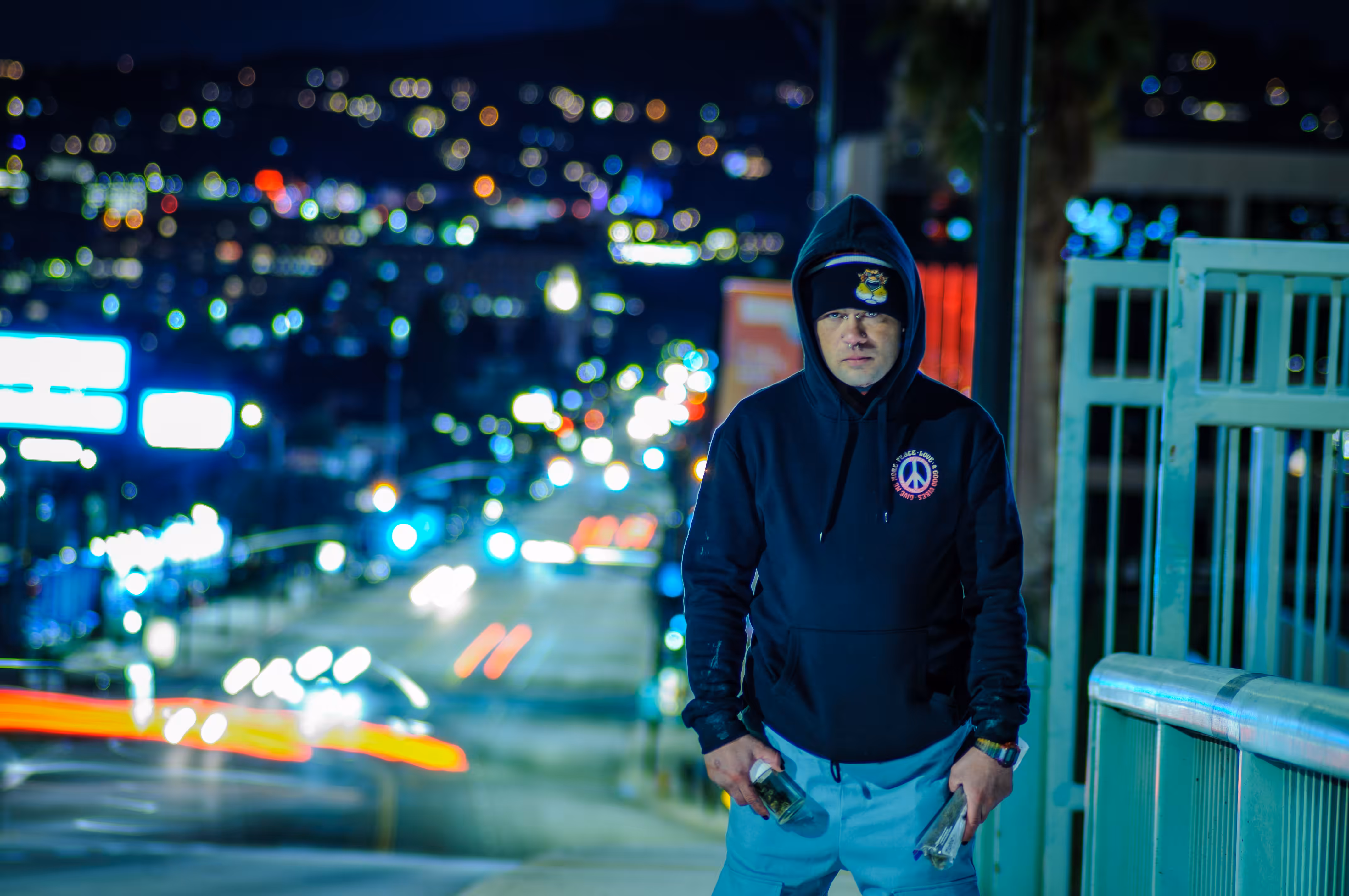 A homeless man living on the streets of Los Angeles