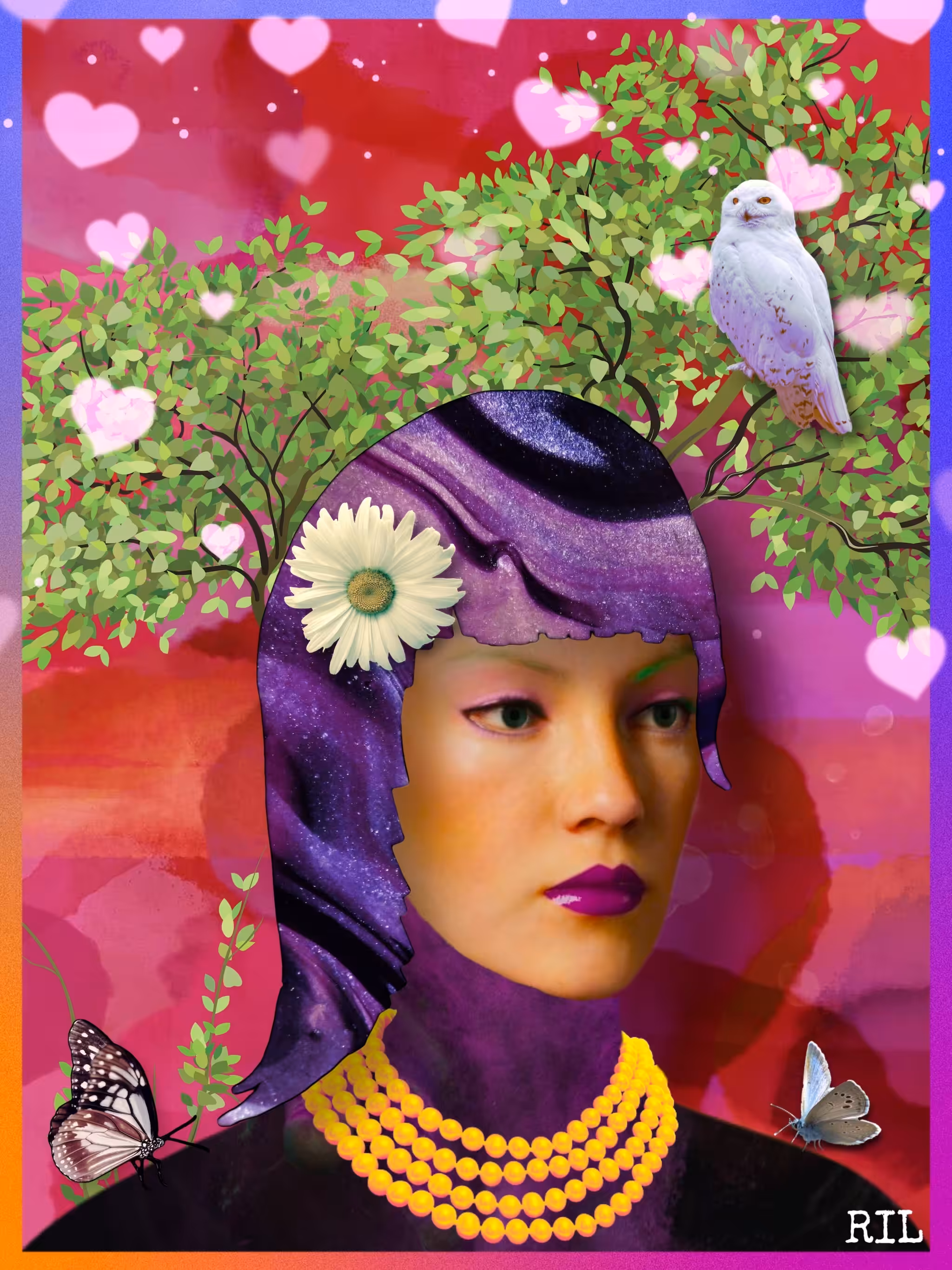 Abstract Flower Girl