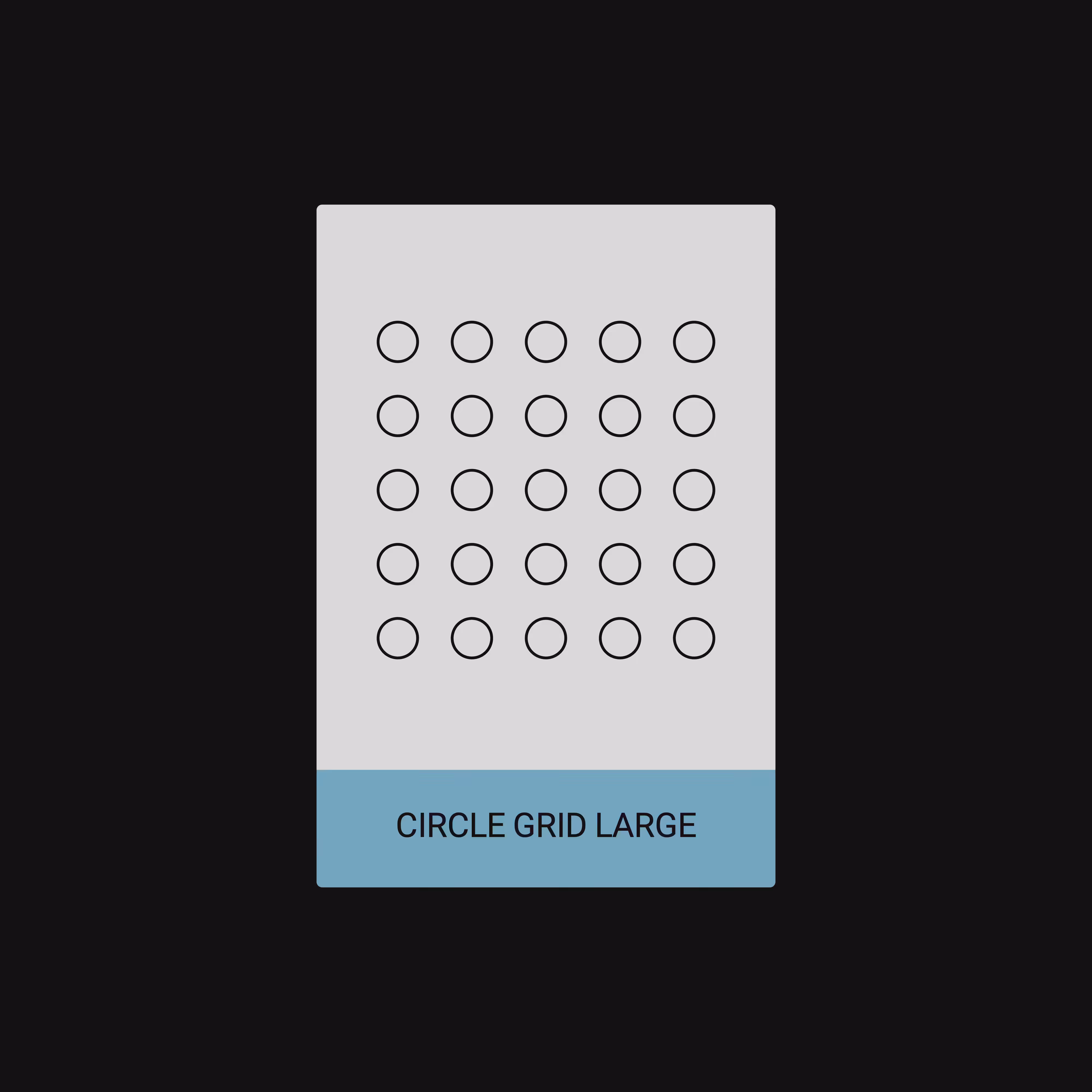 CIRCLE GRID LARGE (SHAPE) [ART CARDZ]