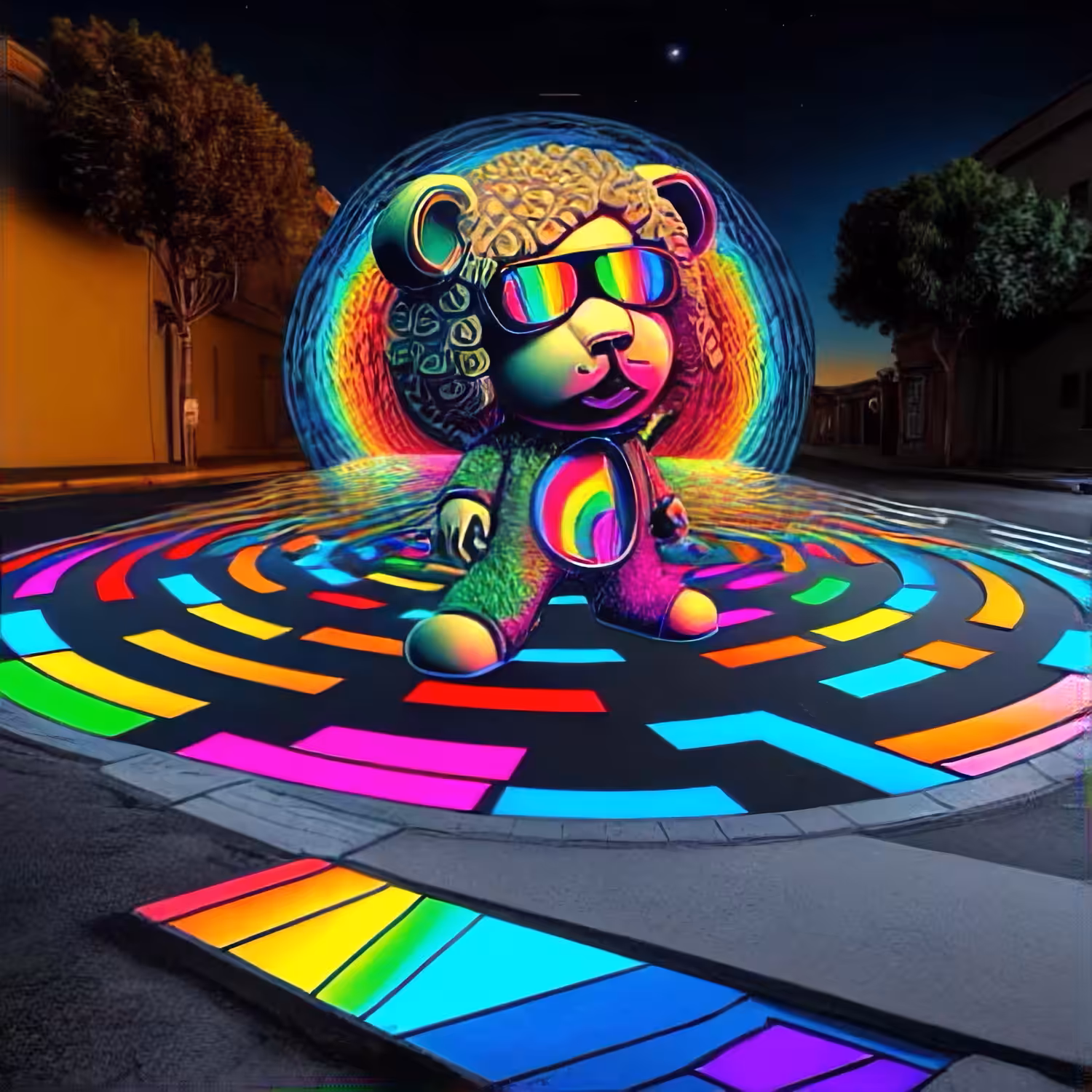 Ai Bear Art from GummyLSD: Disco Gummy Boogoloo #3