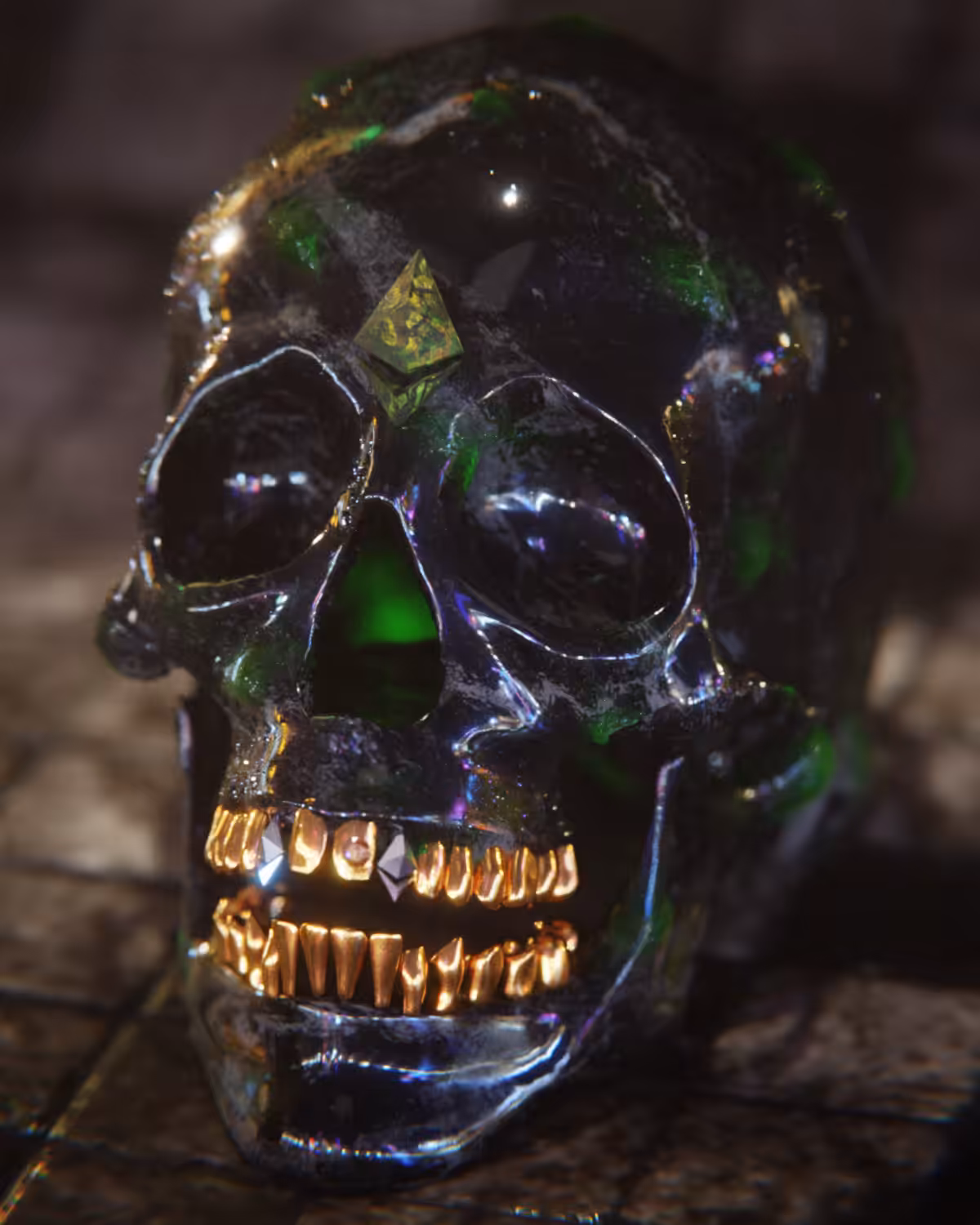 Limited Edition Jade/Crystal Skull  The first skull in a series of seven.
