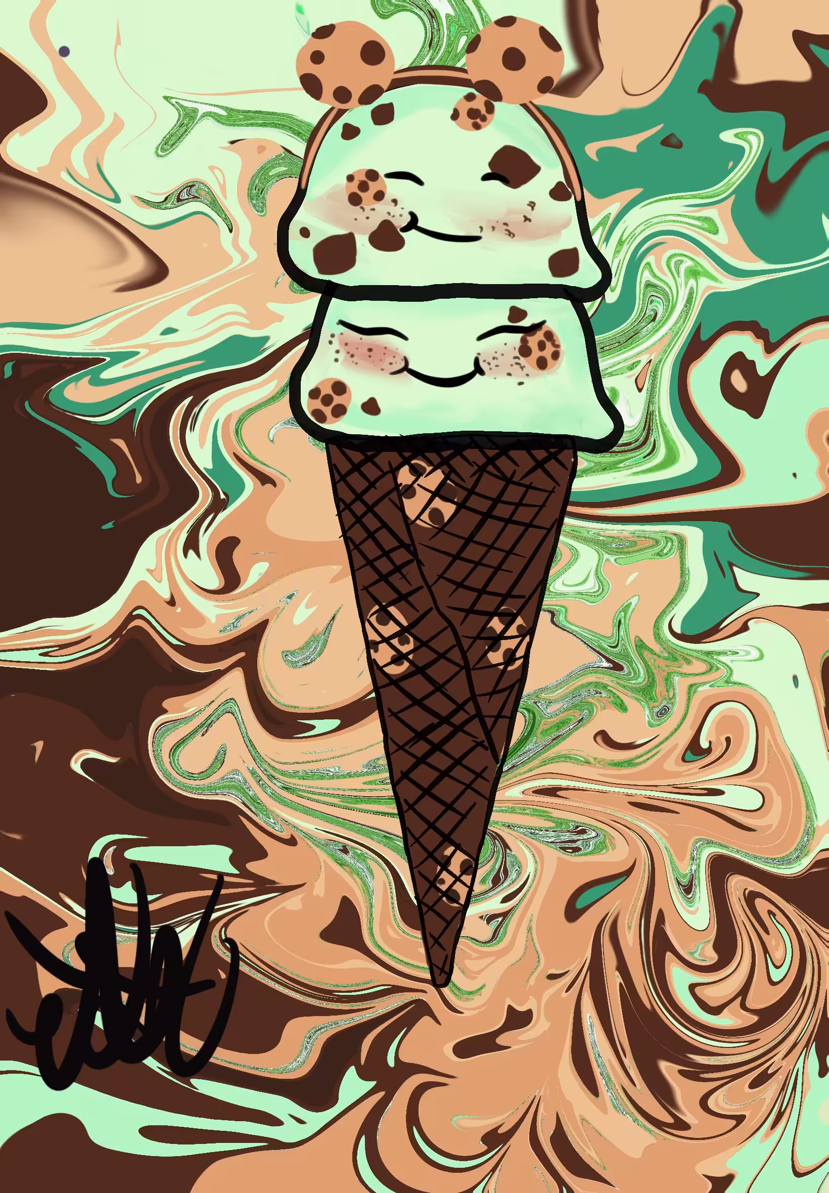 Mint Chocolate Chip Cookie