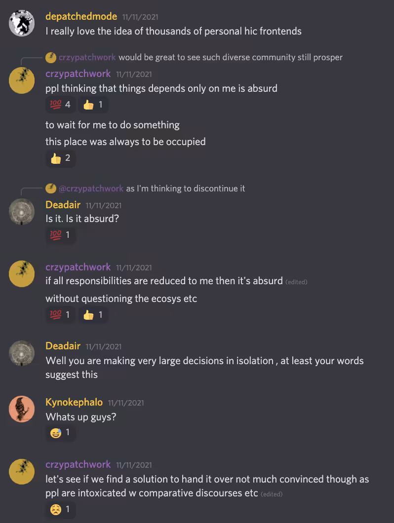Hicetnunc Rafa Quitting