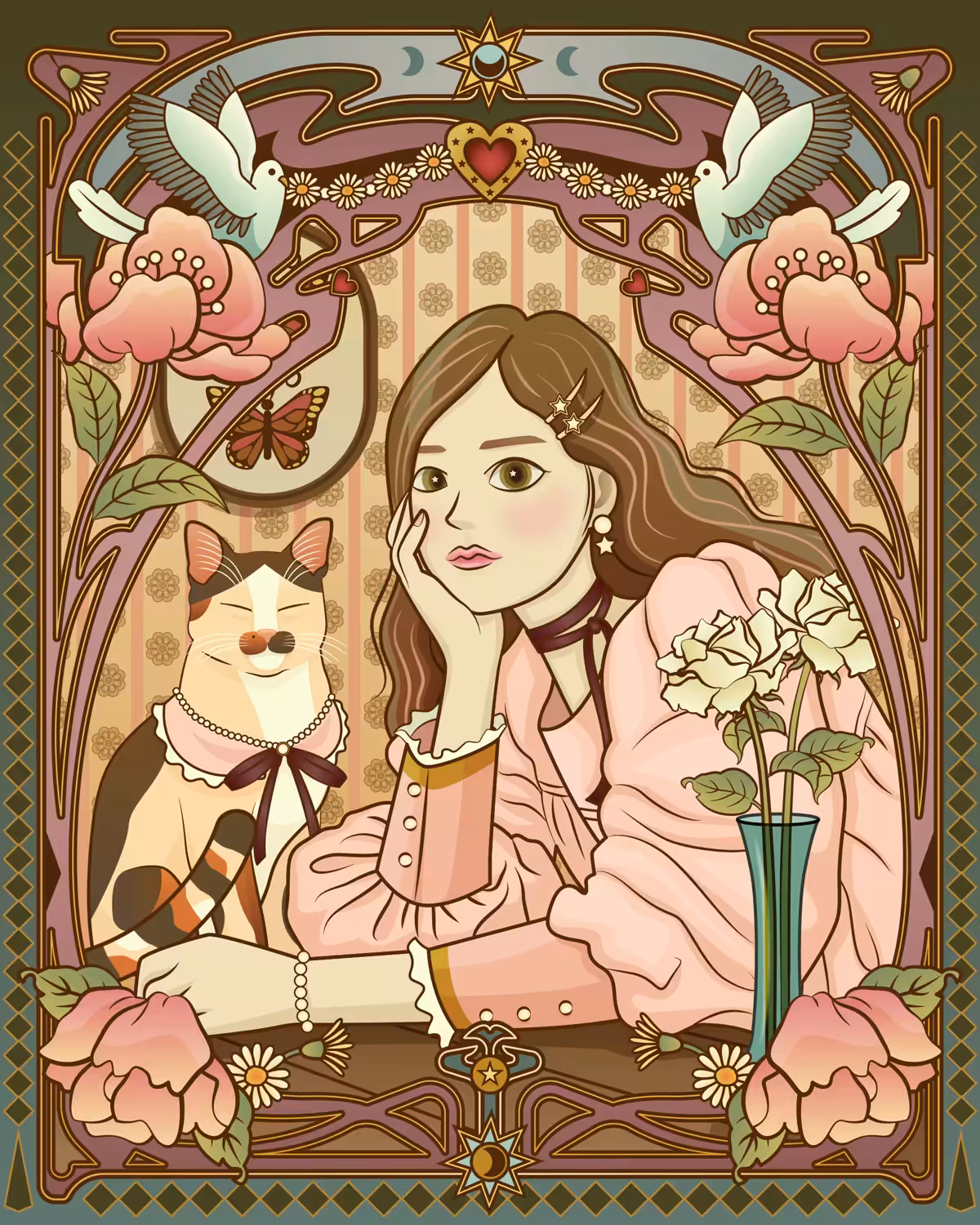 A Woman in the Vintage Room