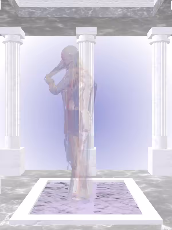 HeavenComputer: The Fading Robotic Multichrome Haze Woman #7159