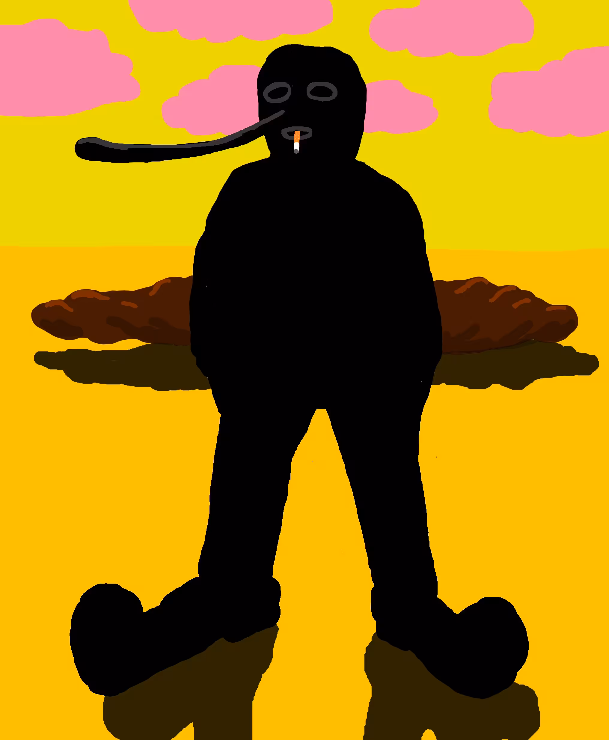 Man In Balaclava With Large Shit