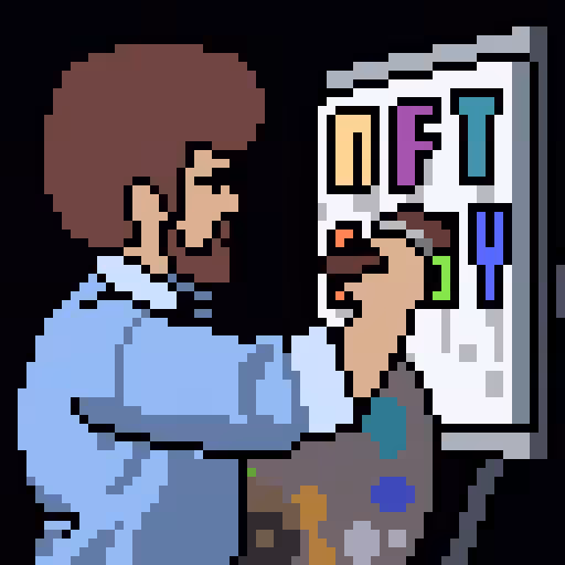 Crypto Doodle #004 [Bob ross Easy Painting]