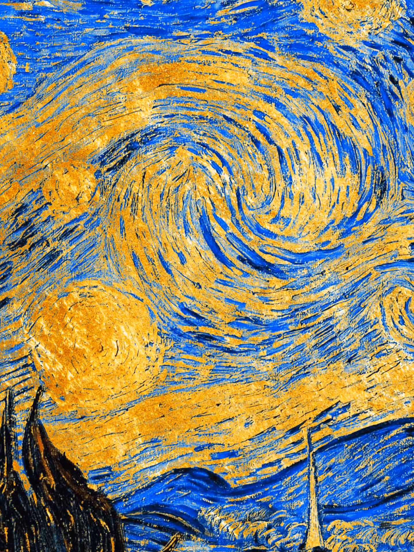 e-Renaissance: Golden Starry Night