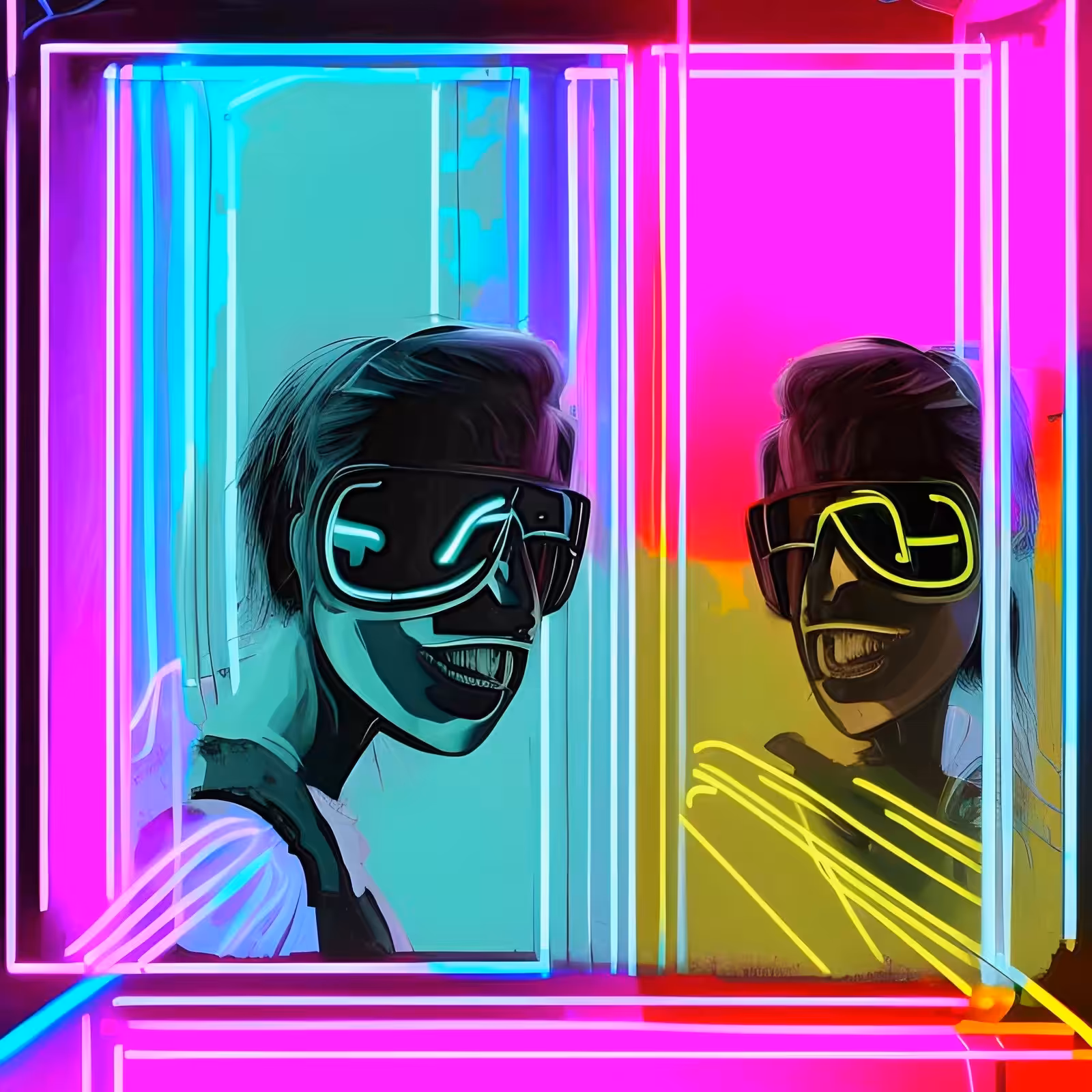 Neon Reflections