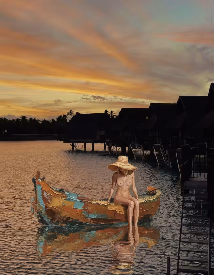 “Sunset Alone”