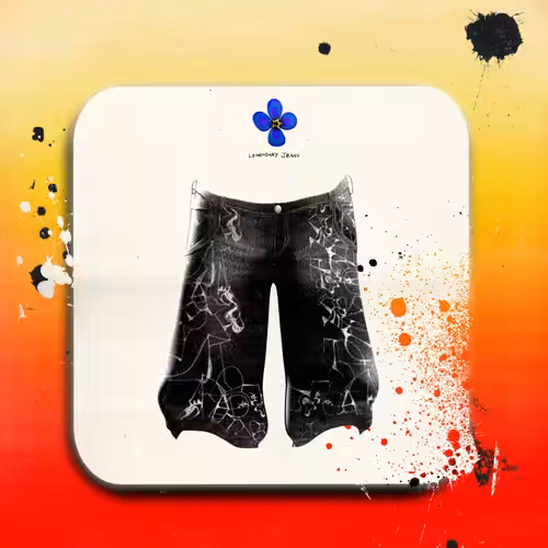 Cowboy B&W Linework Jeans 