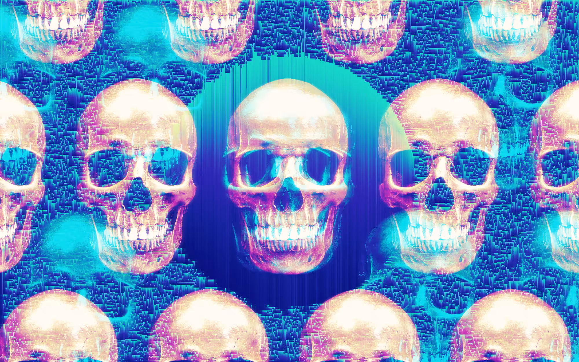 Golden skulls