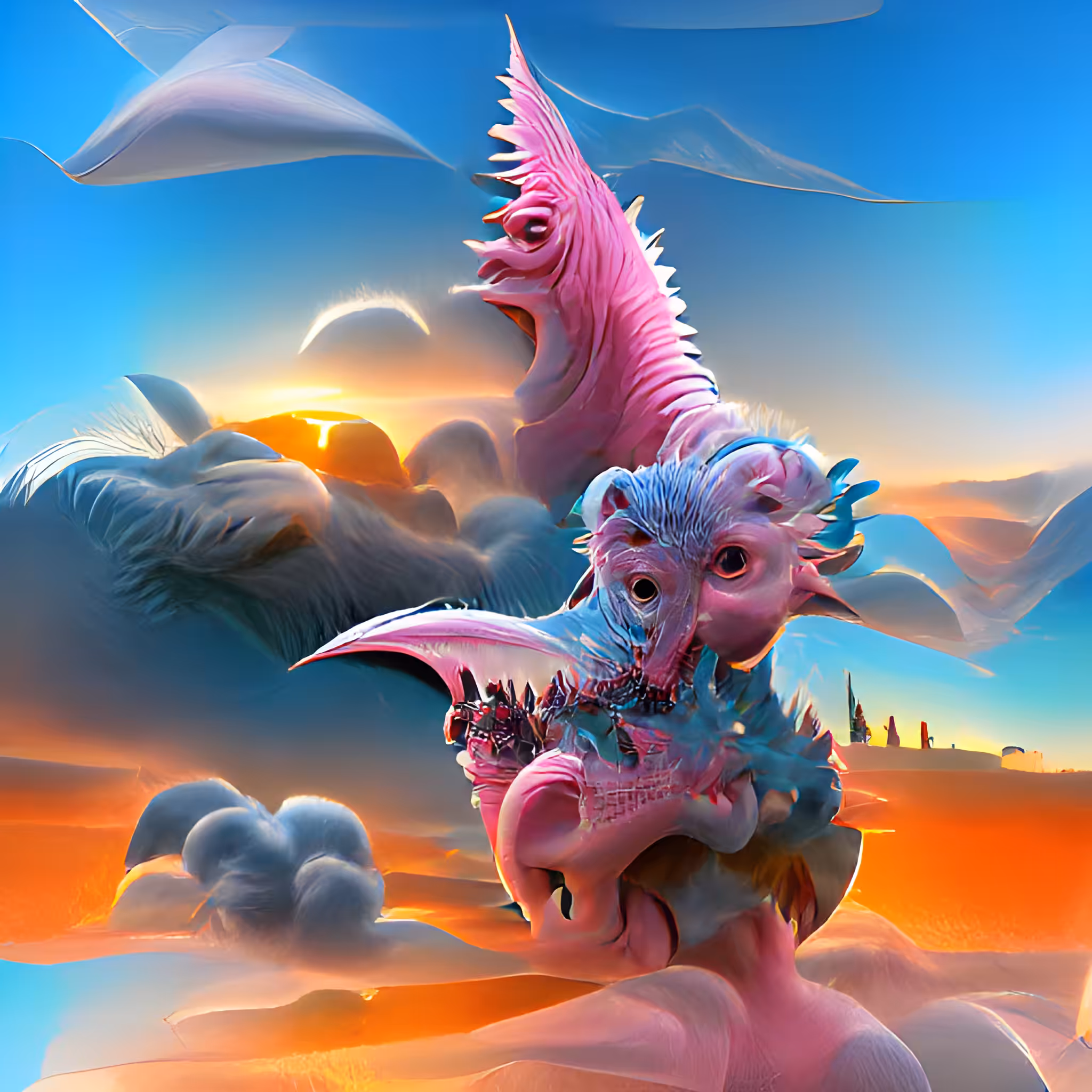 Cotton Candy Dragon Sunset #06