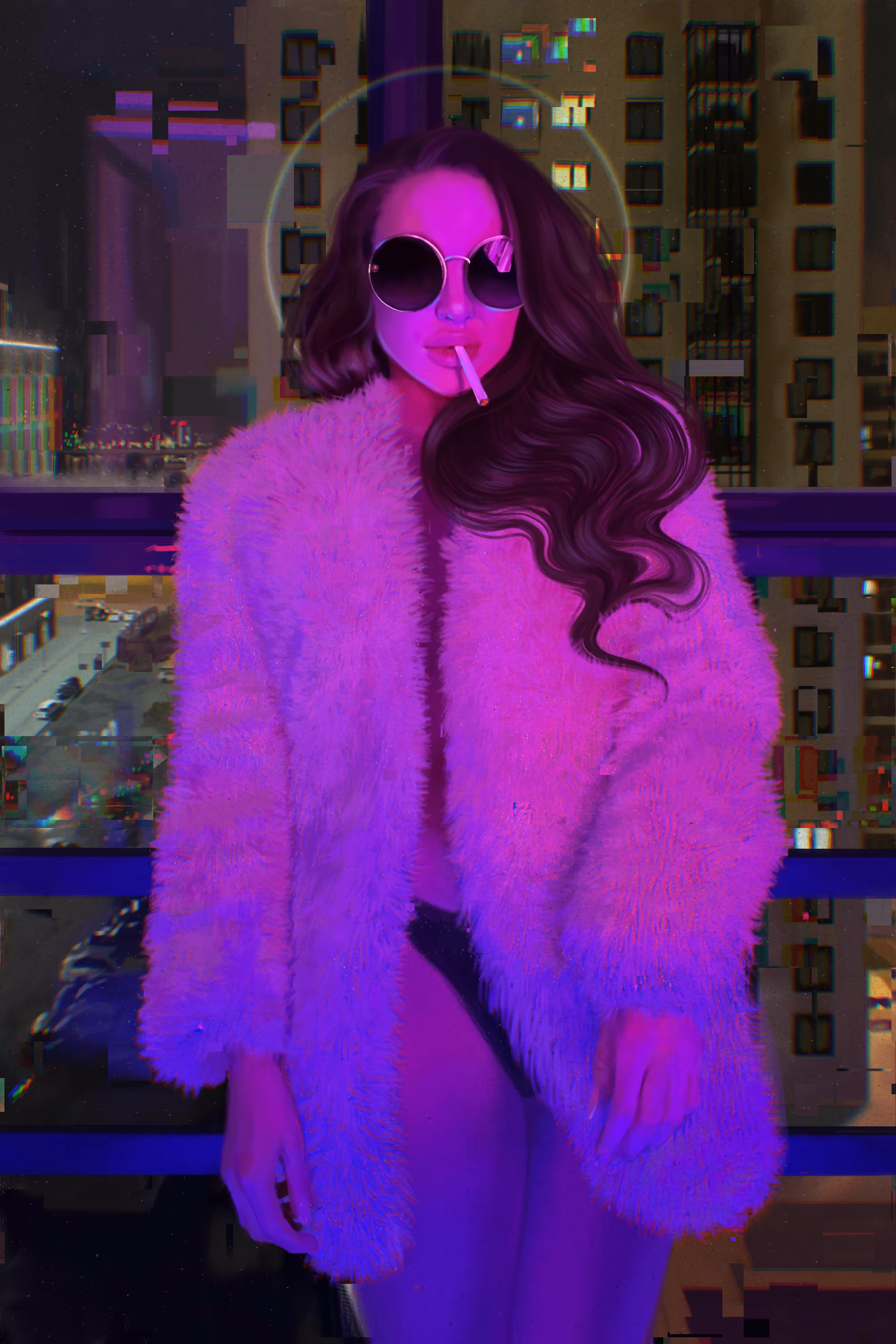 Smoking on the balcony